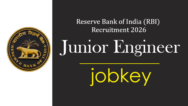 RBI Junior Engineer Online Form 2026-jobkey